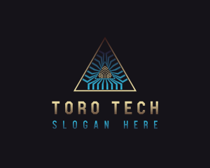 Tech Developer Pyramid logo design