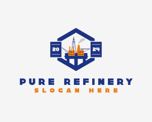 Oil Rig Refinery logo design