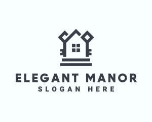 Manor - Home Apartment Key logo design