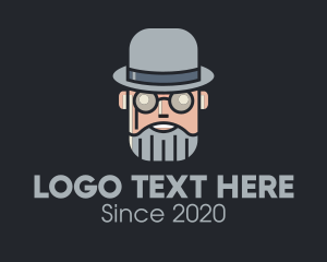 Mysterious - Old Gentleman Spectacles logo design