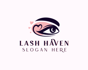 Eyelash - Heart Beauty Eyelash logo design