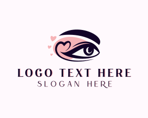 Cosmetics - Heart Beauty Eyelash logo design