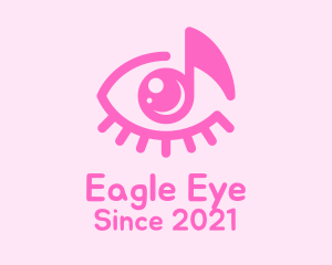 Pink Eye Music Note logo design