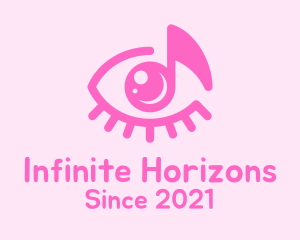 Visionary - Pink Eye Music Note logo design