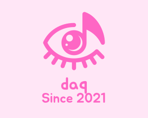 Music School - Pink Eye Music Note logo design