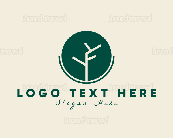 Geometric Organic Branch Logo