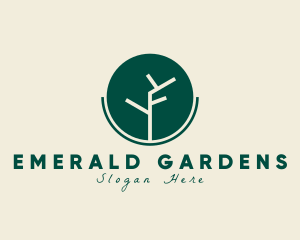 Geometric Organic Branch  logo design