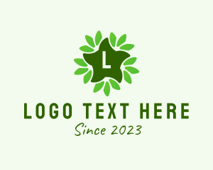 Green - Organic Star Leaf Gardening logo design