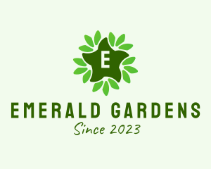 Organic Star Leaf Gardening logo design