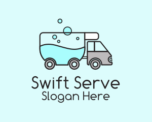 Service - Laundry Service Truck logo design