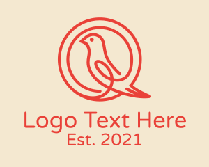 Chat App - Wild Pigeon Bird logo design