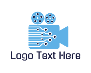 Movie - Video Camera Circuit logo design