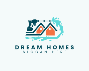 Pressure Cleaning - House Pressure Washer Cleaning logo design