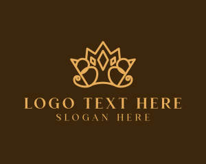 Gown - Royal Crown Letter B logo design