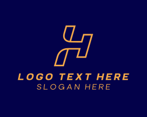 Letter H - Logistic Courier Delivery logo design