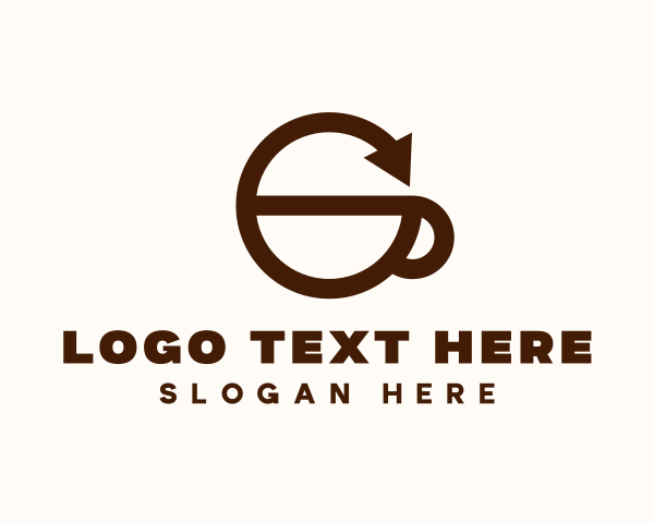 Cup - Arrow Brown Cup logo design
