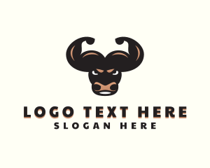 Weightlifting - Muscle Bull Biceps logo design