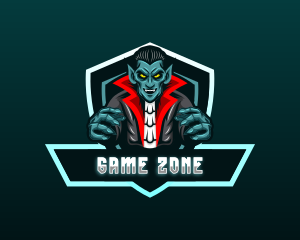 Vampire Dracula Gaming logo design