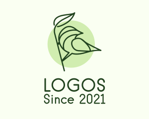 Wild - Green Monoline Bird logo design
