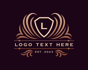 Wine - Luxury Shield Crest logo design