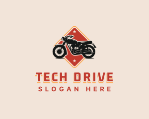 Cruiser Motorbike Driving logo design