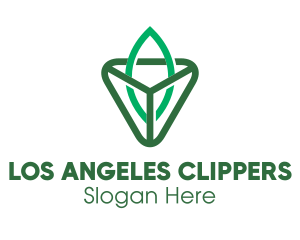 Triangle Gem Outline logo design