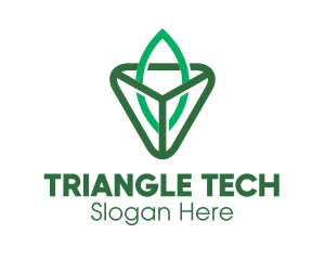 Triangle - Triangle Leaf Outline logo design