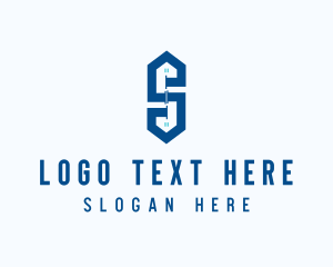 Handyman - Plumbing Pipe Letter S logo design