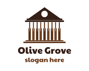 Greece - Brown Cellar Pantheon logo design