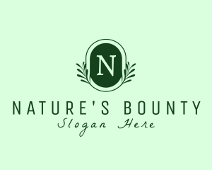 Nature Plant Wreath logo design