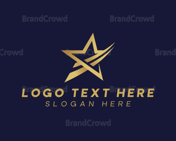 Elegant Swoosh Star Logo