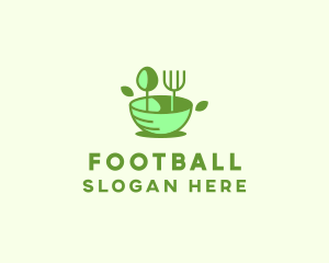 Organic Food Bowl Utensils Logo