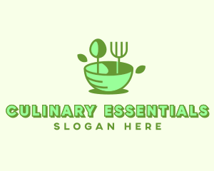 Kitchenware - Organic Food Bowl Utensils logo design