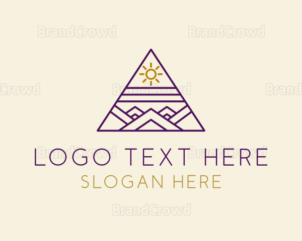 Sun Triangle Pyramid Logo