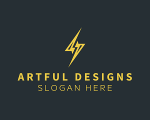 Energy Lightning Bolt logo design