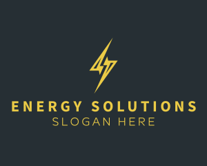 Energy Lightning Bolt logo design