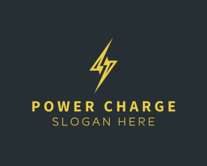 Energy Lightning Bolt logo design