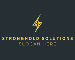 Energy Lightning Bolt logo design