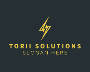 Energy Lightning Bolt logo design