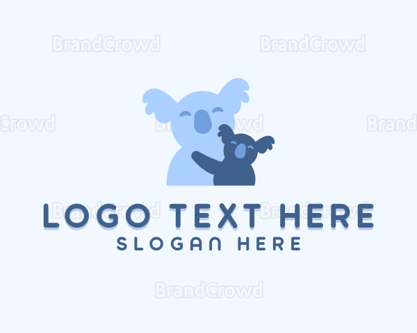 Baby Koala Hug Logo