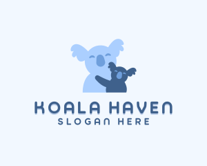 Baby Koala Hug  logo design