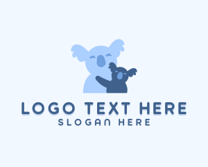 Mascot - Baby Koala Hug logo design