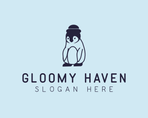 Sad - Baby Penguin Animal logo design