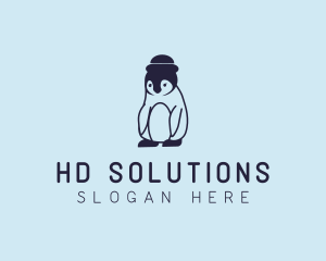 Baby Penguin Animal logo design