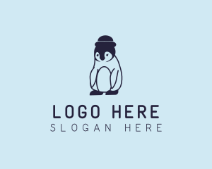Preschool - Baby Penguin Animal logo design