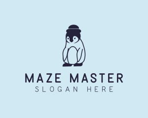 Baby Penguin Animal logo design