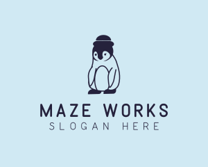 Baby Penguin Animal logo design