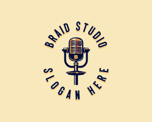 Podcaster Broadcast Studio logo design