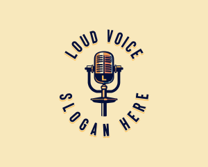 Podcaster Broadcast Studio logo design