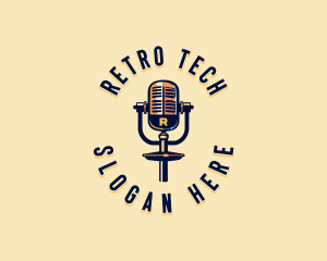 Podcaster Broadcast Studio logo design